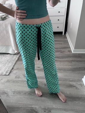 PINK Mint Green Polka Dot Lounge Pants